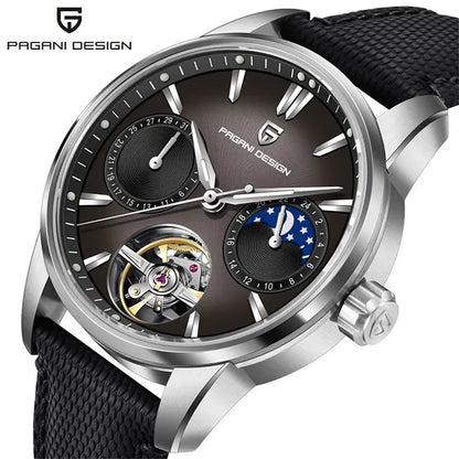 Montre de luxe automatique ChronoState YS021 Imperial Tourbillon avec bracelet en cuir