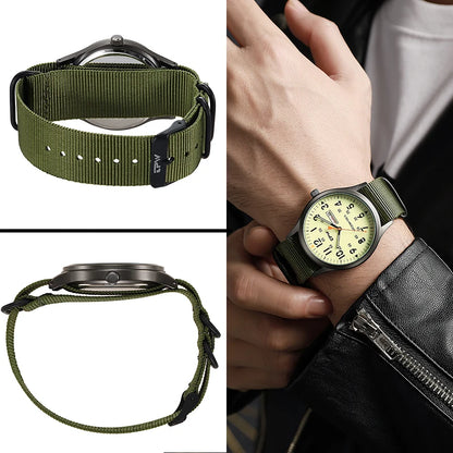 2026 TPW Field Watch Easy Reading Fabric Strap 24 Hours Display Quartz Movement