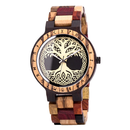 BOBO BIRD Montres en bois Relogio Masculino Montre pour hommes Symbole guerriers vikings Relojes Para Hombre часы мужские Logo personnalisé