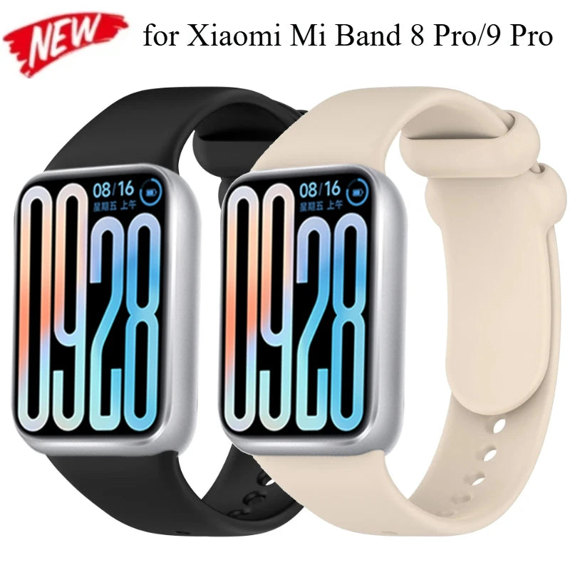Silicone Strap for Xiaomi Mi Band 8 Pro/9 Pro Sports Replacement Bracelet WristBand Correa for Xiaomi Redmi Watch 4 Accessories