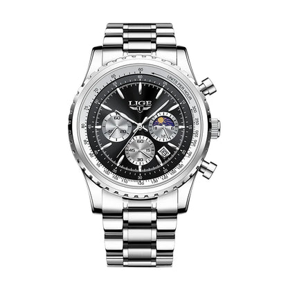2025 LIGE Top Brand Luxury New Men Watch Quartz Man Watches Waterproof Luminous Watch for Men Date Chronograph Sport Wristwatch
