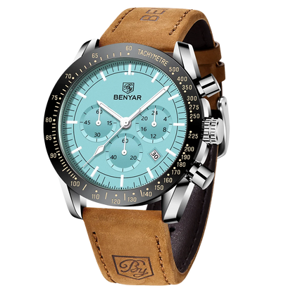 SAPPHERO Chronicle 5140 Classic Leather Strap Watch