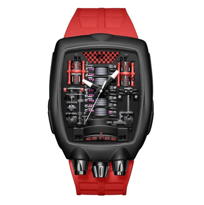 Alien Y2k Transparent hollow design Quartz Watch Mens Special Creative unique case Shape Design Fashion Men Watch AAA Clock