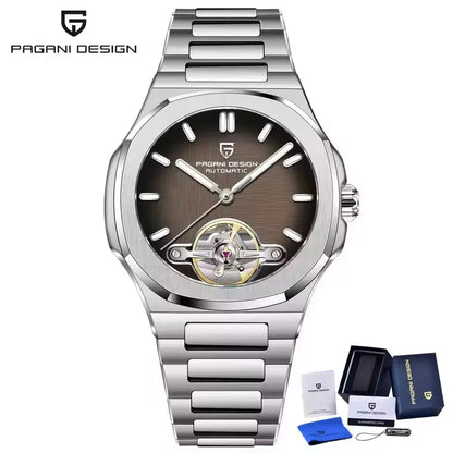 PAGANI DESIGN Nouvelle Montre Mécanique Homme Tourbillon Squelette Sport Élégante Saphir Étanche Mouvement Japonais Acier 316L