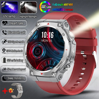 Nouvelle Montre Connectée T-Rex 3 Ultra Sports de Plein Air 2026 pour Hommes, Suivi GPS, Étanche 5 ATM, Fréquence Cardiaque, Appel Bluetooth HD
