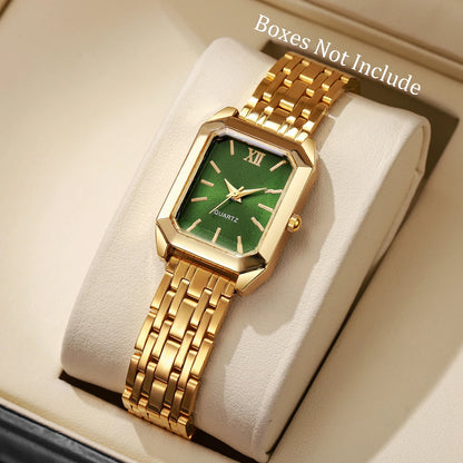 1/8PCS Fashion Rectangle Women Quartz Wristwatch Casual Ladies  Watches Girls Clock Reloj Mujer(Without Box)