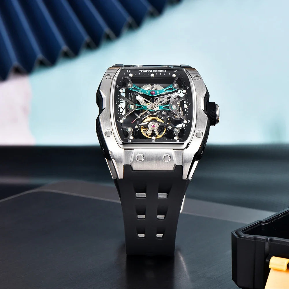 ChronoState Night Racer Skeleton Automatic Luxury Watch for Men