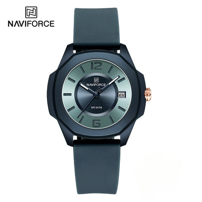 NAVIFORCE -7107 Montre Bracelet en Silicone à Quartz
