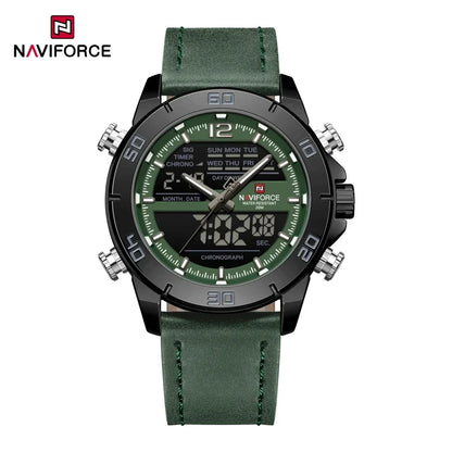 NAVIFORCE NF9253L Genuine Leather Band Luminous Date Clock