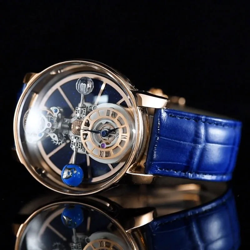 Montre Homme PINDU Diamant Luxe Astronomique Quartz