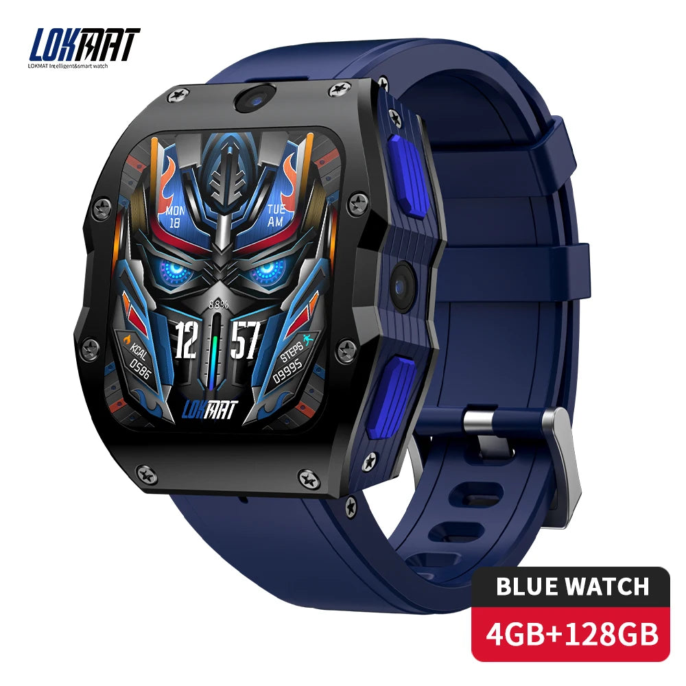 Montre Connectée Android 4G 4+128Go GPS Double Caméra Carte SIM NFC Étanche IP68 APPLLP 3 MAX