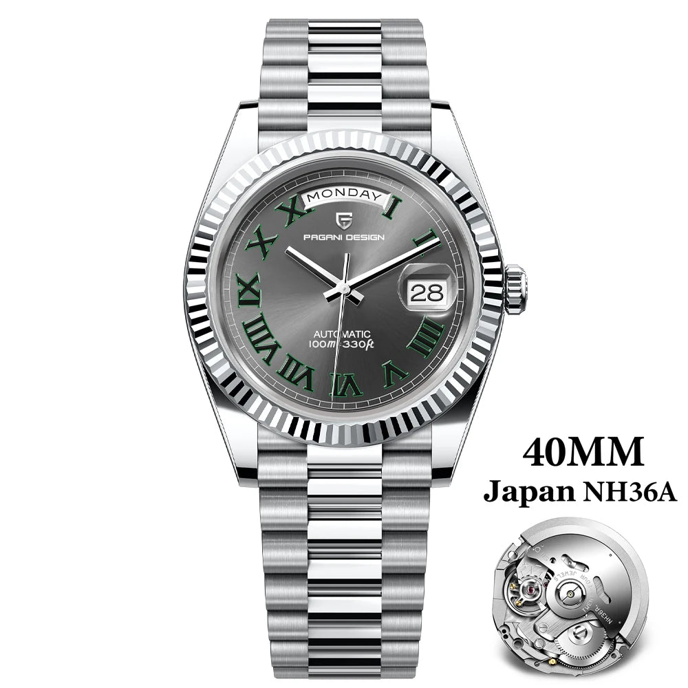 PAGANI DESIGN 2026 Nouvelle Montre Automatique Luxe Or Rose DD40 Pour Homme NH36A Montre-Bracelet Mécanique Homme Étanche en Acier Inoxydable