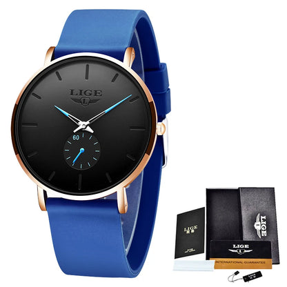 LIGE 2026 Nouvelle Montre Sport Tendance Homme, Marque de Luxe, Étanche, Simple, Ultra-Fine, Montre Homme à Quartz, Relogio Masculino