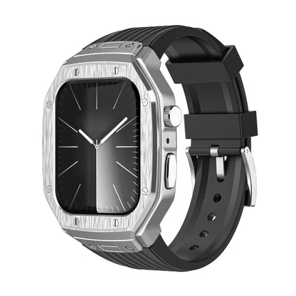 Modification Kit Metal Case & TPU Strap for iWatch Series 9 8 7 45mm 6 5 4 SE 44mm