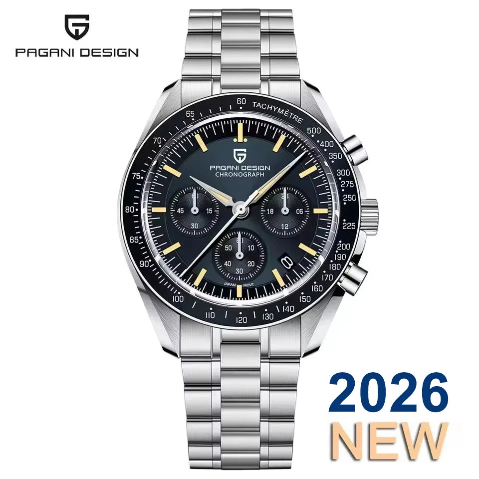 2026 PAGANI DESIGN Nouvelles Montres Homme Marque de Luxe Chronographe Automatique Quartz Étanche Sport Acier Inoxydable Horloge Relogio