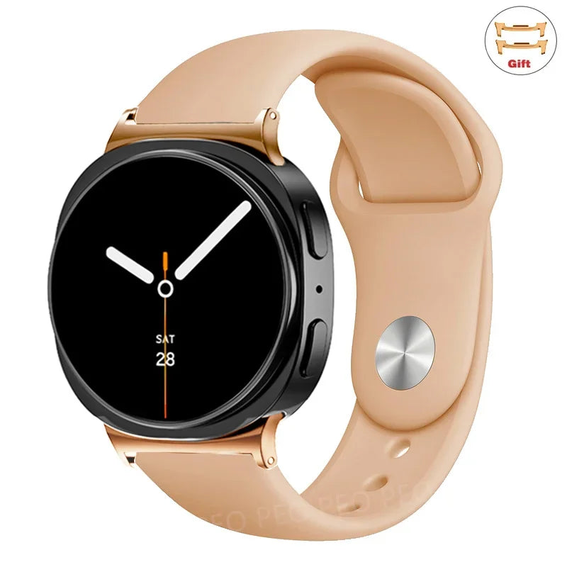 Sports Silicone Strap for Samsung Galaxy Watch 8 40mm 44mm Band No Gaps Correa Bracelet for Galaxy 8 Classic 46mm Accessories