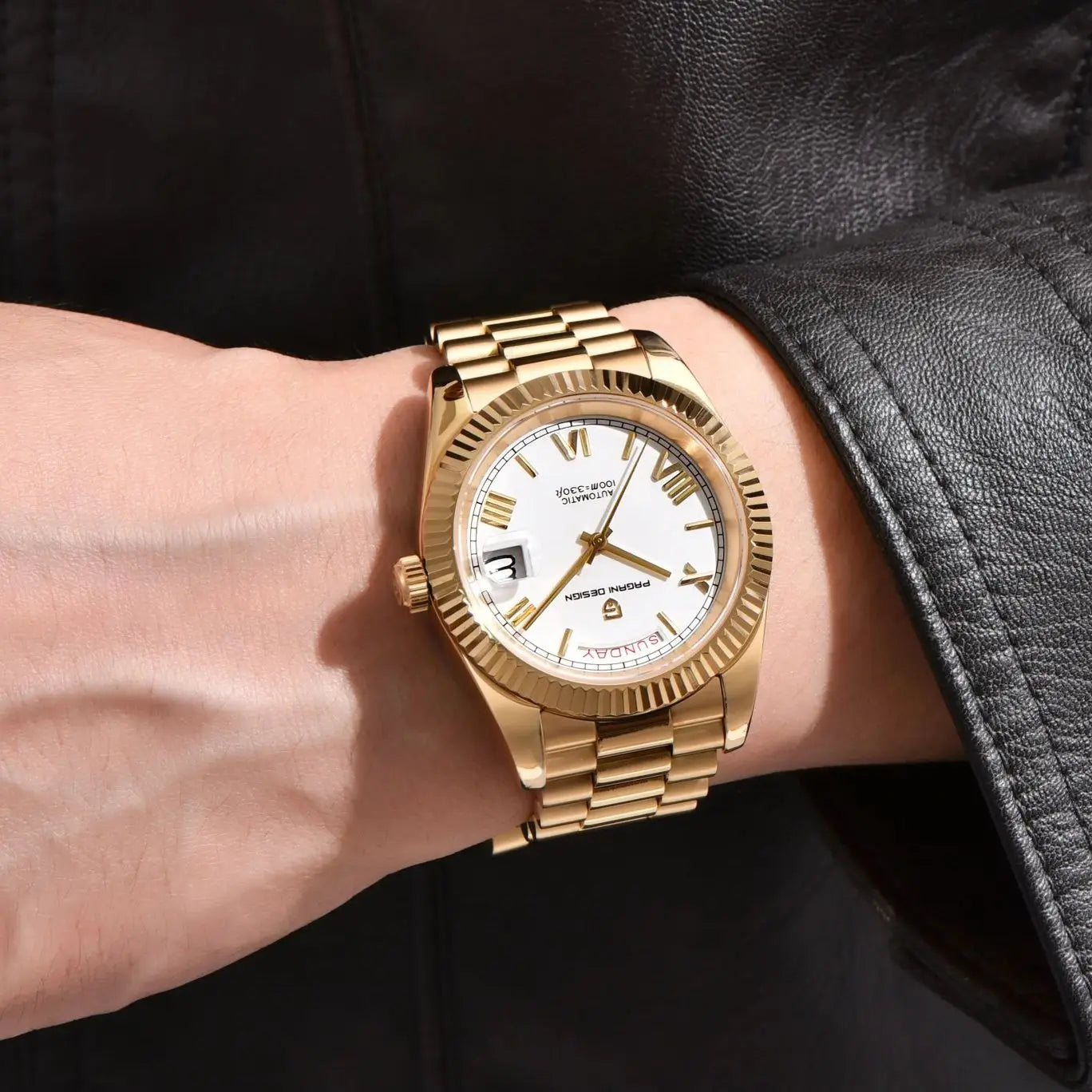 PAGANI DESIGN Montres Hommes DD40 Or Blanc Luxe Montre Automatique Hommes TMI NH36A Date Semaine Montres Mécaniques Pour Hommes Nouveauté 2026