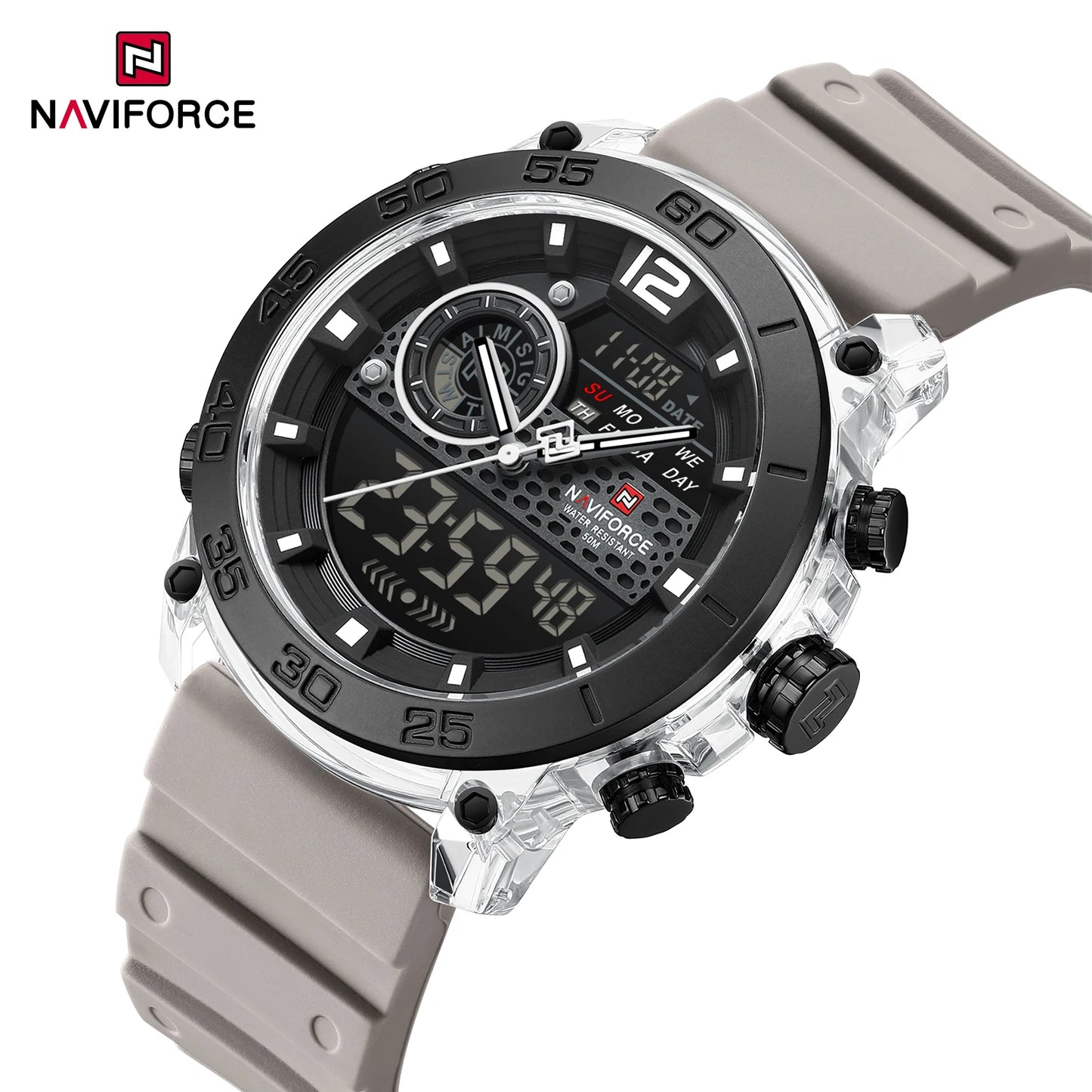 NAVIFORCE NF6104 Dual Display Multifunction Watch