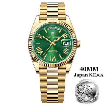 PAGANI DESIGN 2026 Nouvelle Montre Automatique Luxe Or Rose DD40 Pour Homme NH36A Montre-Bracelet Mécanique Homme Étanche en Acier Inoxydable