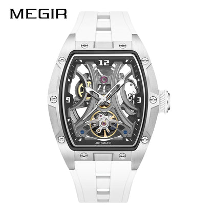 MEGIR 2026 Nouvelle montre automatique mécanique pour homme, marque de luxe, mouvement en acier inoxydable, étanche, Relogio