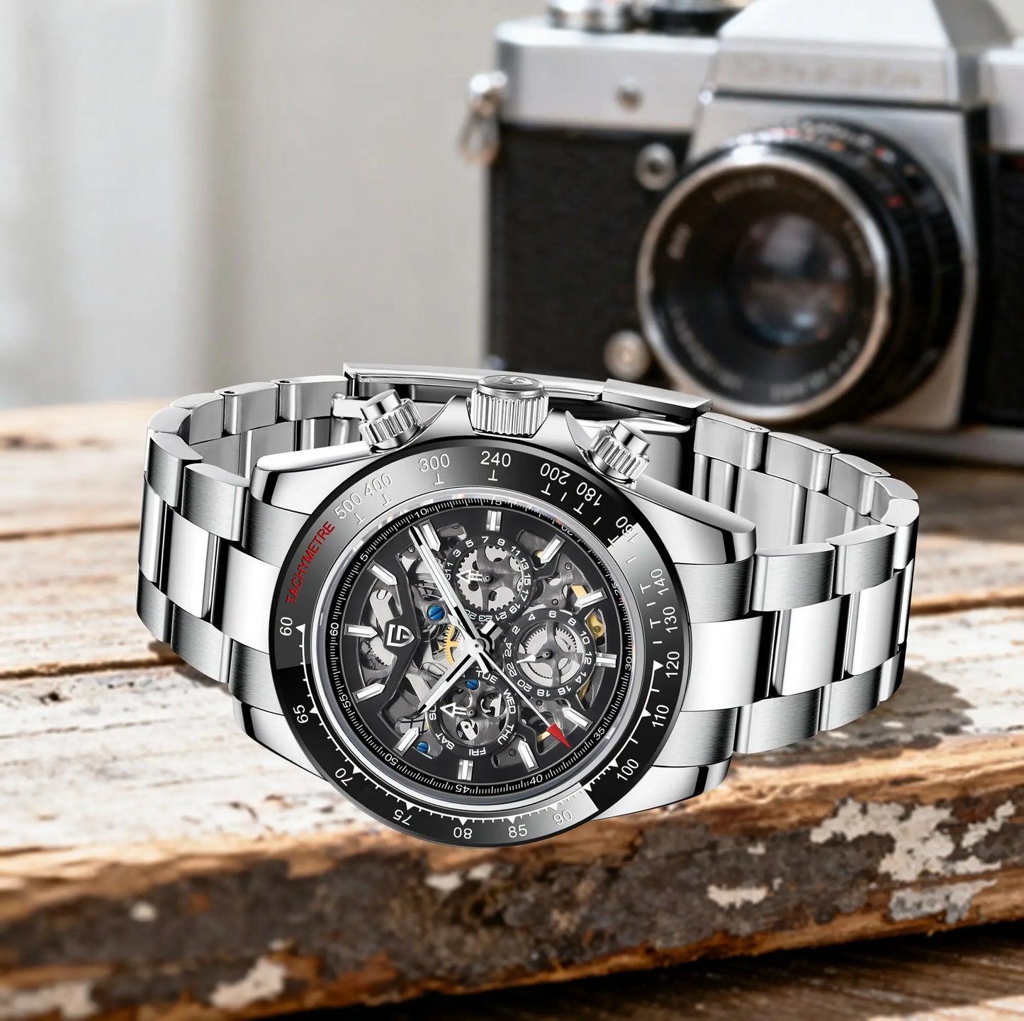 ChronoState Noir Prestige Automatic Luxury Chronograph Watch for Men