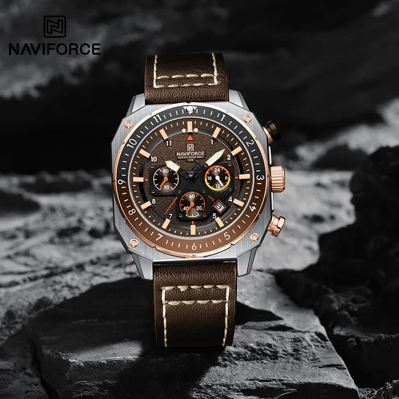NAVIFORCE NF8057 Chronograph 24-Hour Date Display Watch