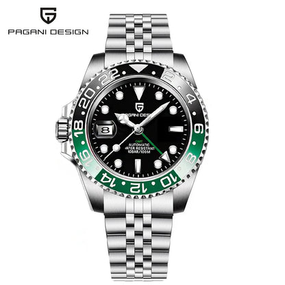 Nouvelle montre PAGANI DESIGN GMT automatique 1662 pour hommes, 40 mm, bracelet de marque supérieure, étanche 100 m, montres-bracelets mécaniques pour hommes, horloge