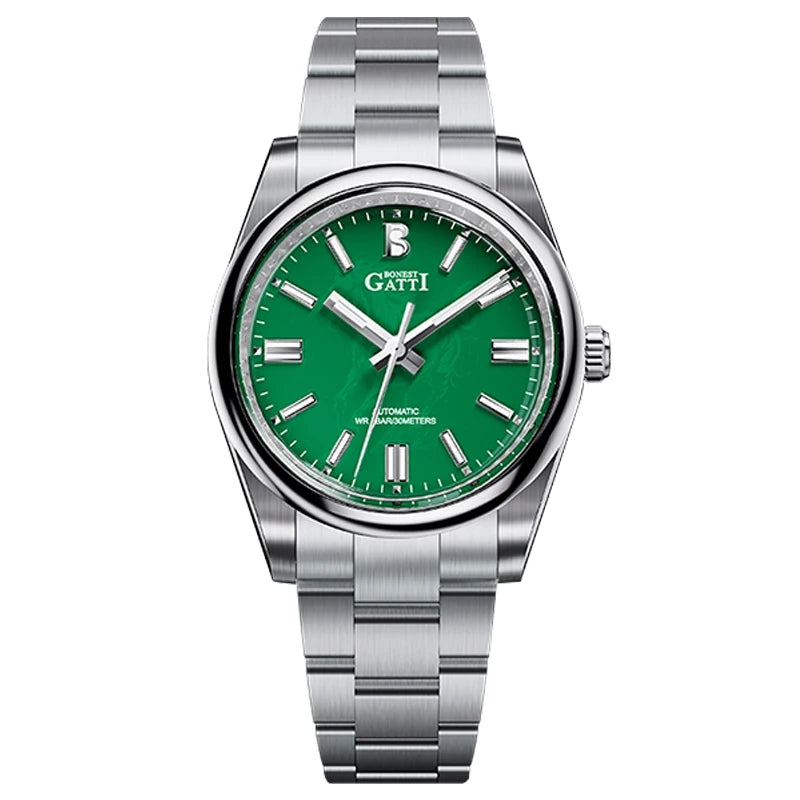 BONEST GATTI Men Automatic Watch 40mm Mechanical Wristwatch 30M Waterproof Sapphire Mirror Luminous Horse Year Dial
