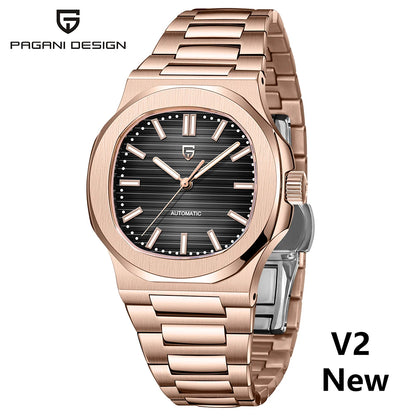 PAGANI DESIGN 2025 Nouvelles montres homme Montre automatique de luxe pour homme Mécanique 40MM Montre-bracelet Acier inoxydable Verre saphir AR