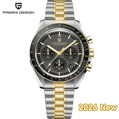 PAGANI DESIGN 2026 Nouvelle V5 PD1701 Montres Homme Luxe Montre à Quartz Homme Sport Vitesse Chronographe Verre Saphir AR Étanche 100M