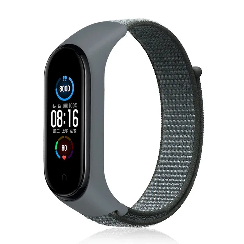 Nylon loop Mi band 4 5 6 Strap Replacement Soft Adjustable Wrist Watchband Pulsera correa For Xiaomi Mi band 3 4 5 6 7 Bracelet