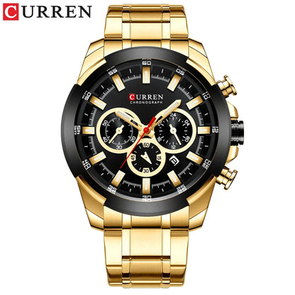Montre à quartz CURREN pour hommes, marque de luxe, mode, affaires, montres en acier étanches pour hommes, montre-bracelet de sport, Relogio Masculino