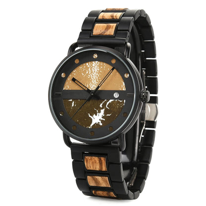 Montre en Bois BOBO BIRD pour Hommes Mouvement à Quartz Japonais Montres Étanche relogio masculino Cadeaux Personnalisables