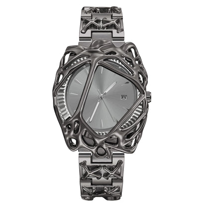 Montres ins de niche avancées de forme spéciale pour montres américaines européennes Y2K rétro de style albâtre pour montres de vigne élégantes pour hommes et femmes