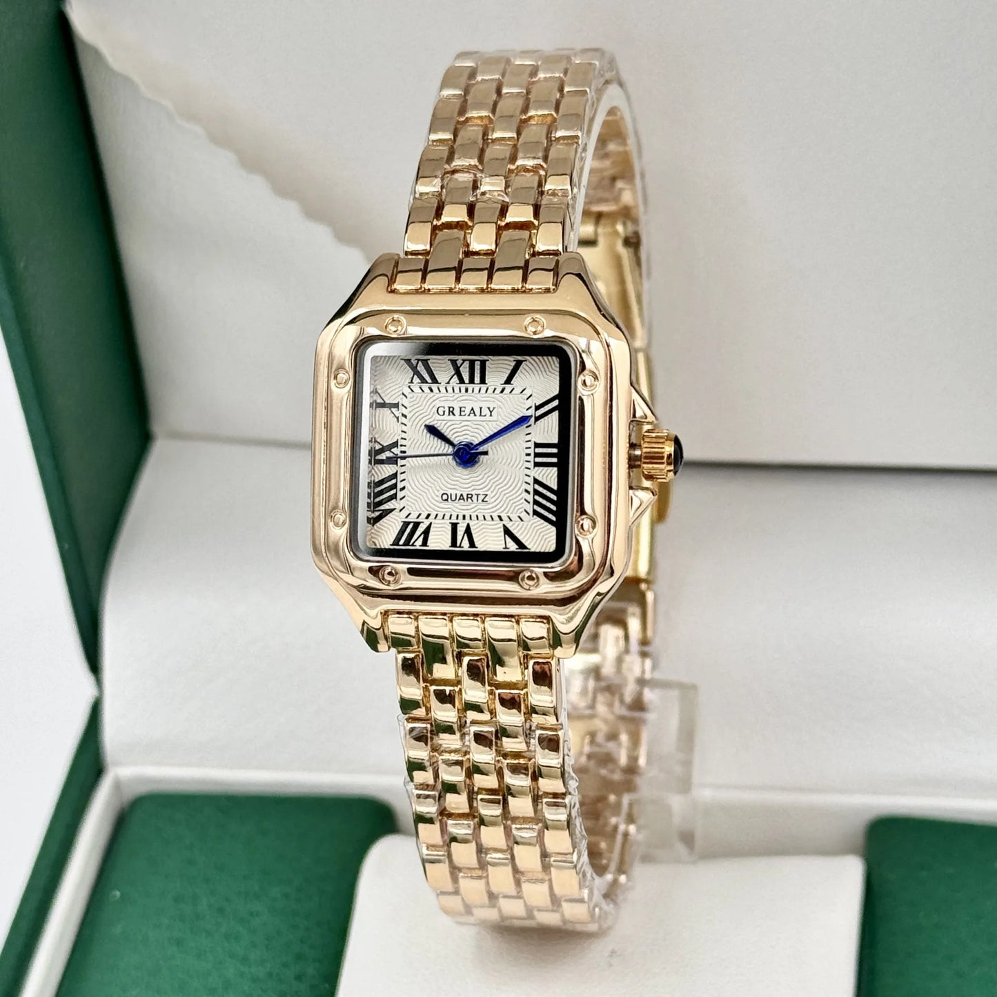 Montre femme tendance 2026, calendrier, acier inoxydable, luxe, quartz, affaires, horloge féminine (sans boîte)