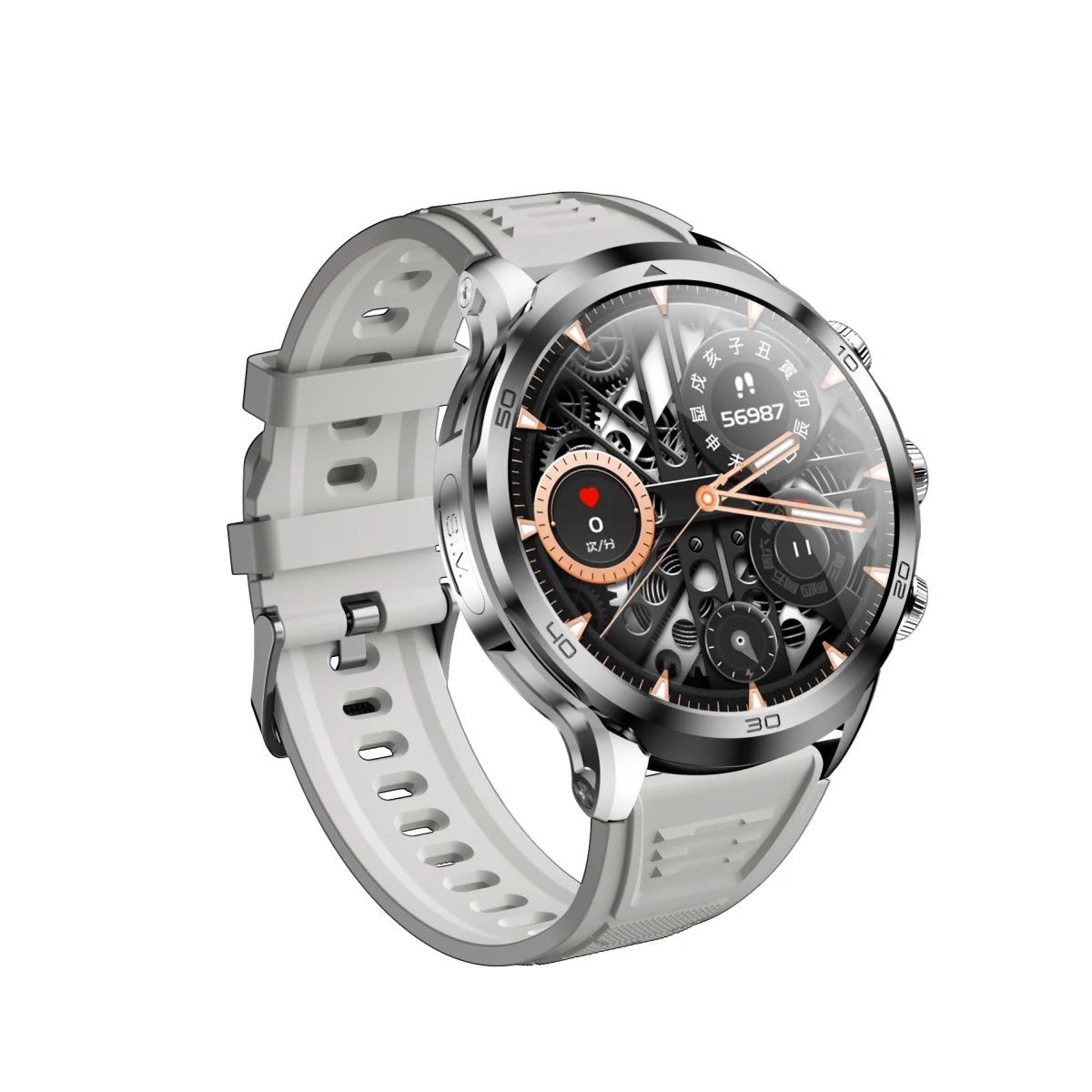 Montre intelligente H19 d'origine Android 10.0 avec caméra rotative à 190°, GPS, Wi-Fi, grand écran AMOLED de 1,95 pouce et stockage de 256 Go