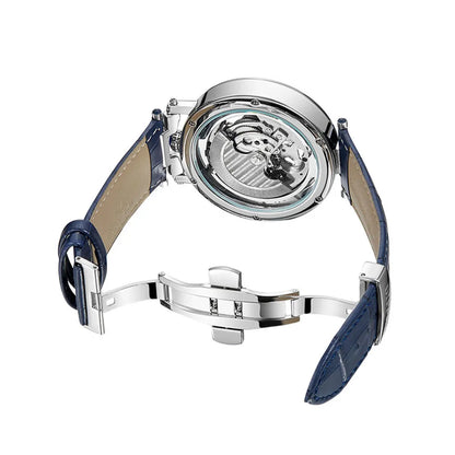 Nouvelles montres mécaniques automatiques creuses à la mode pour hommes, montres-bracelets squelettes à tourbillon en cuir décontractées, Relogio Masculino