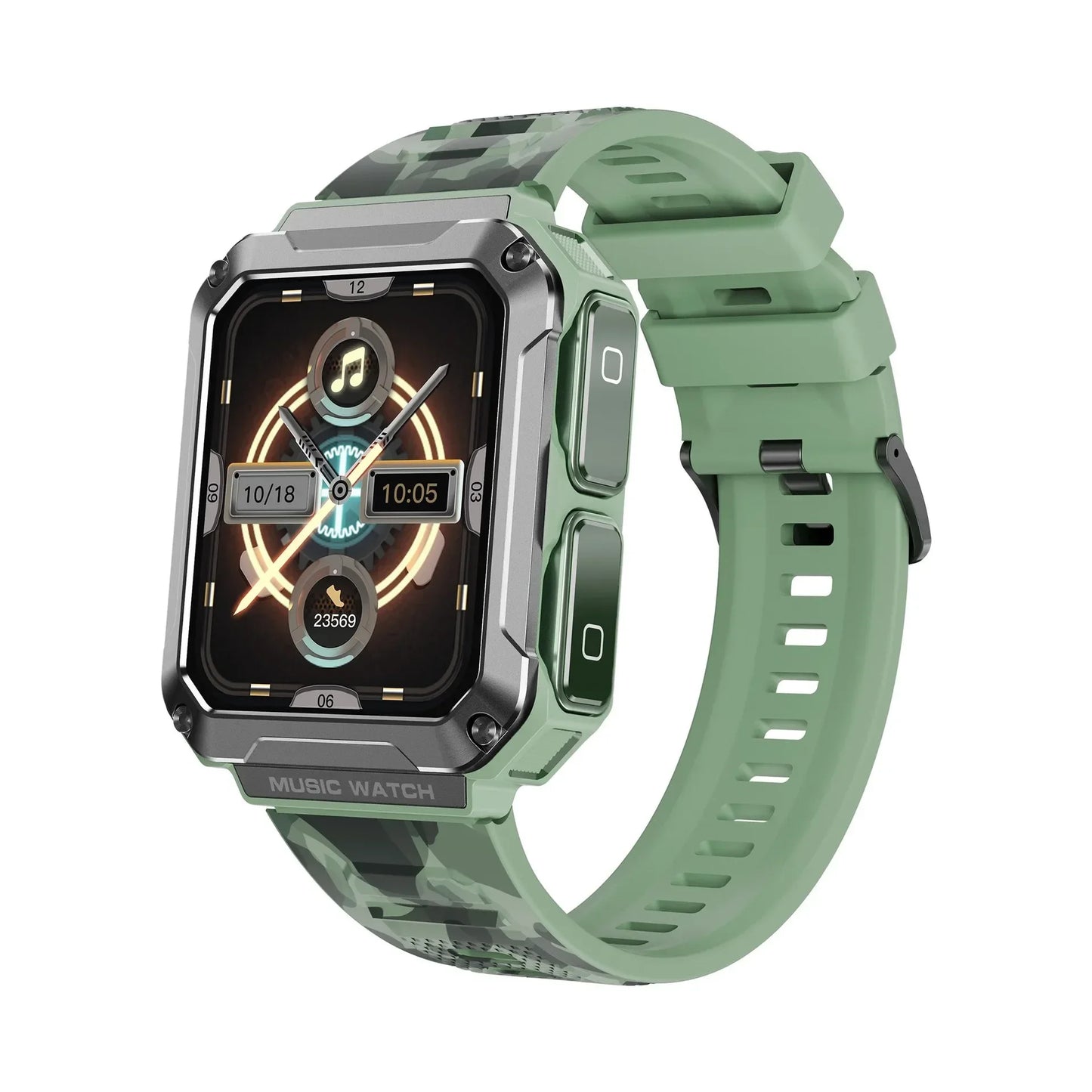 Montre Connectée Sport Hommes TWS Casque Bluetooth Appel 2 en 1 Smartwatch 400 mAh Veille Extra Longue Technologie 3 ATM Montres HD IPS 1,96"