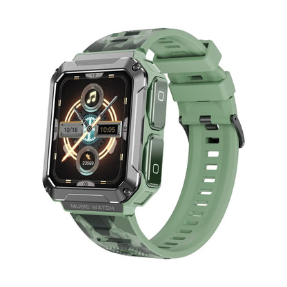 Montre Connectée Sport Hommes TWS Casque Bluetooth Appel 2 en 1 Smartwatch 400 mAh Veille Extra Longue Technologie 3 ATM Montres HD IPS 1,96"