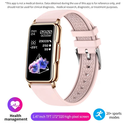 Montre intelligente LIGE pour hommes et femmes, bracelet intelligent de fitness, moniteur de fréquence cardiaque et de tension artérielle, étanche, appels Bluetooth