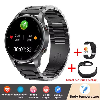 2026 Nouvelle montre connectée de santé avec surveillance de la tension artérielle, de la fréquence cardiaque et du sommeil, pour hommes, avec pompe à air, airbag, étanche IP86, montre connectée de sport
