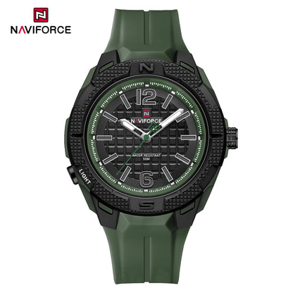 NAVIFORCE 7126 Montre à Quartz Tendance pour Homme, Décontractée, Simple, Étanche, Bracelet en Silicone, Montre de Sport Lumineuse pour Homme, reloj hombre