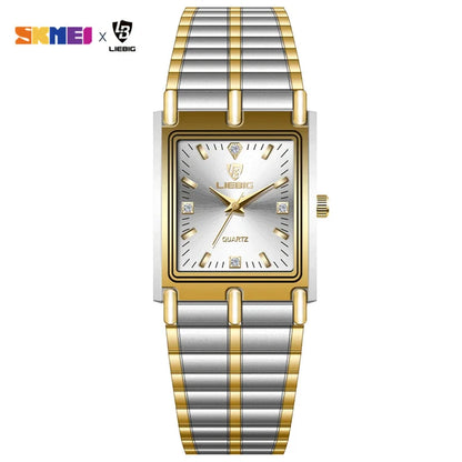 2022 Luxury Gold Steel Bracelet Wristwatches Female Male Clock Golden Quartz Watch For Men Women Watches relogio masculino L1018
