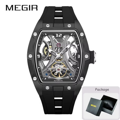 MEGIR 2026 Nouvelle montre automatique mécanique pour homme, marque de luxe, mouvement en acier inoxydable, étanche, Relogio