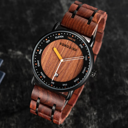BOBO BIRD Wooden Date Display Watch 42mm Model