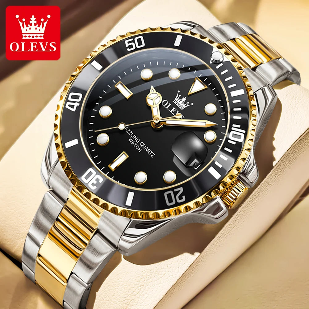 OLEVS 5885 Stainless Steel Strap Automatic Date Watch