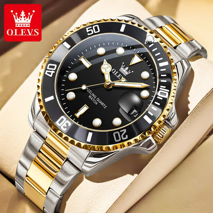 OLEVS 5885 Stainless Steel Strap Automatic Date Watch