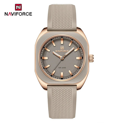 NAVIFORCE – Montre à quartz décontractée et élégante pour femme, bracelet en silicone, cadeau pour femme, montre-bracelet décontractée, Relogio Feminino