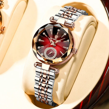 POEDAGAR Luxury Elegant Ladies Wristwatch Waterproof Stainless Steel Quartz Watches For Woman Simple Casual Dress Women's Watch