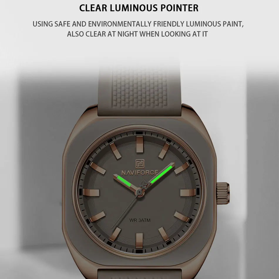 NAVIFORCE – Montre à quartz décontractée et élégante pour femme, bracelet en silicone, cadeau pour femme, montre-bracelet décontractée, Relogio Feminino